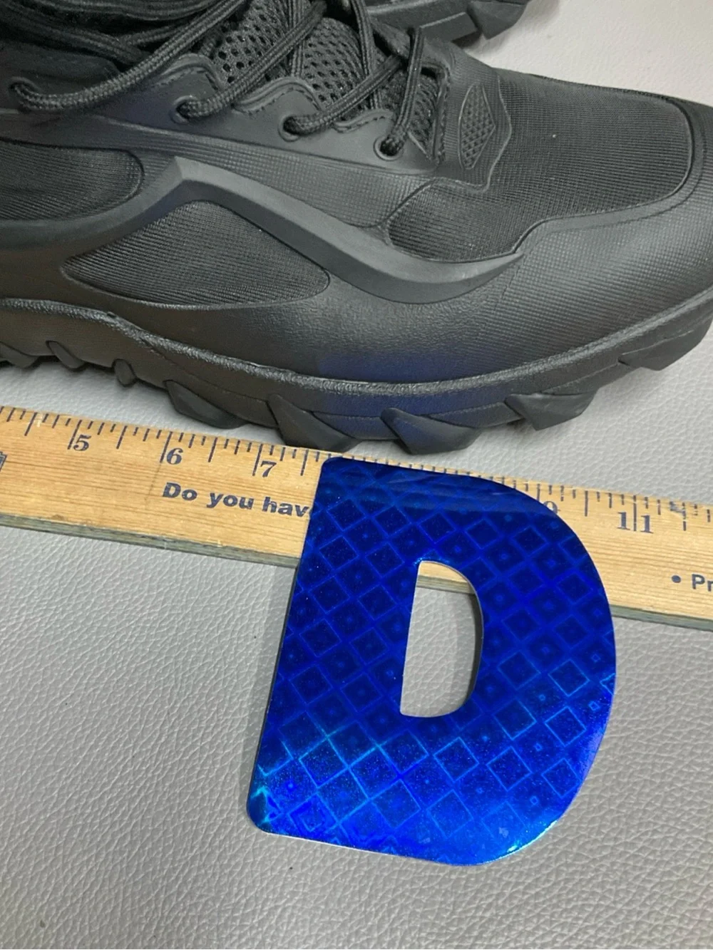All-Black Tactical Hiking Boots with Red Accent